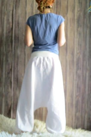 Weiße Leinenhose für Frauen Hosen