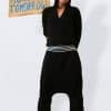 Schwarze Haremshose aus Sweatshirt Stoff für Frauen Hosen