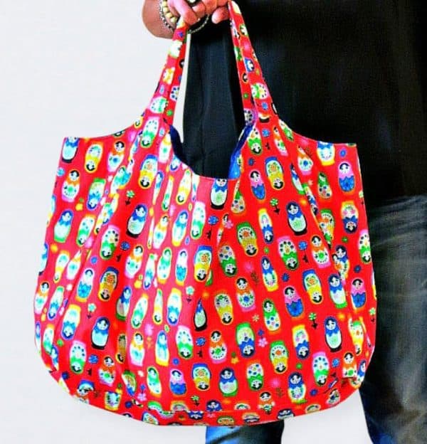 Große Tasche aus Baumwolle  mit  Matrioschkas Maßgenähte Produkte