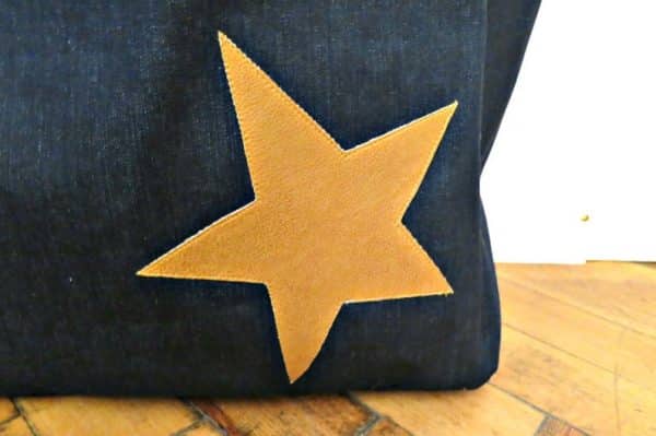 Goße Jeans Tasche mit Stern Maßgenähte Produkte